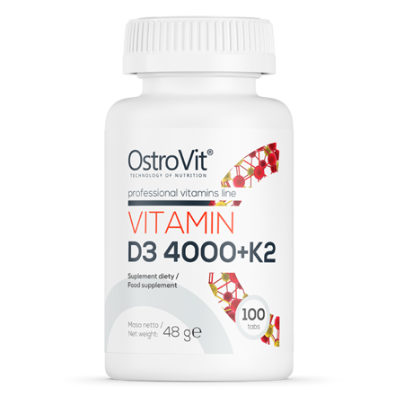 D3 vitamīns + K2 (100 tabletes/4000 SV)